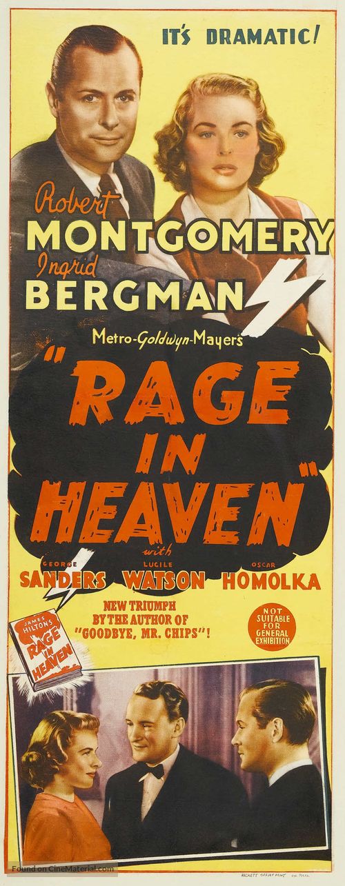 Rage in Heaven - Australian Movie Poster