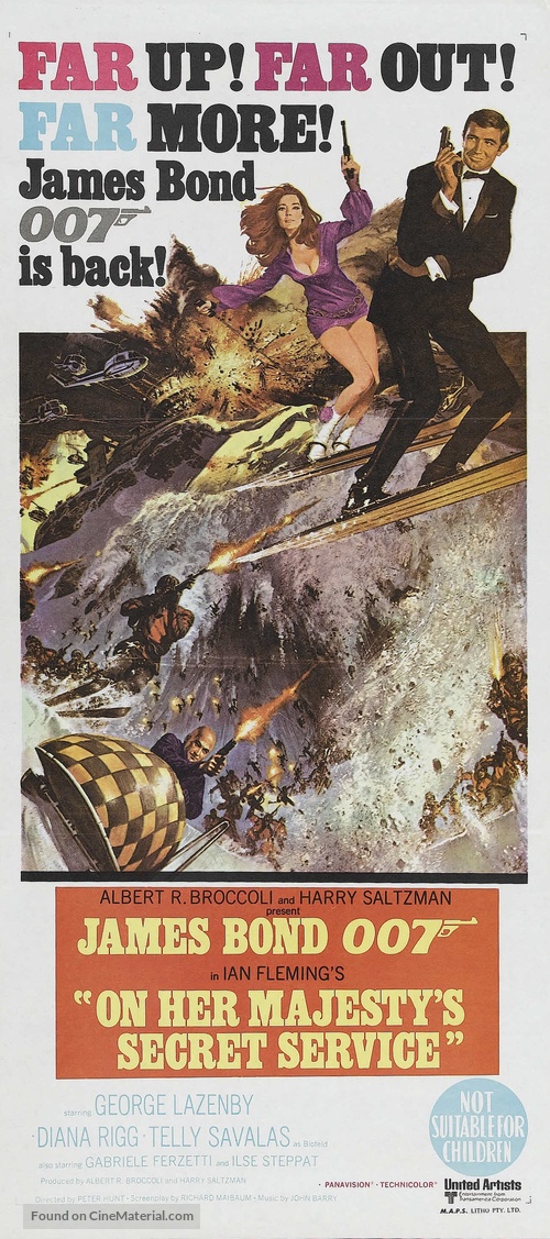 On Her Majesty&#039;s Secret Service - Australian Movie Poster