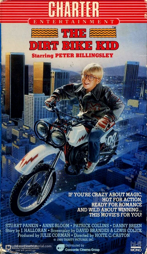 The Dirt Bike Kid - VHS movie cover