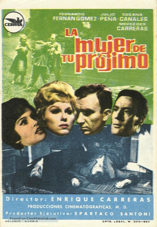 Mujer de tu pr&oacute;jimo, La - Spanish Movie Poster