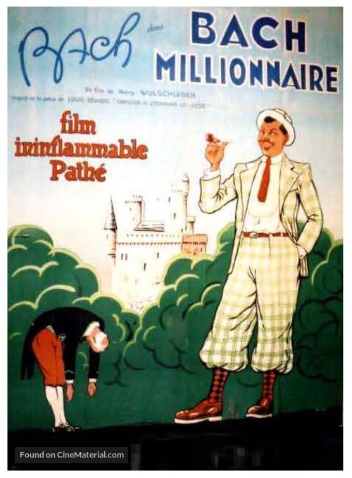 Bach millionnaire - French Movie Poster