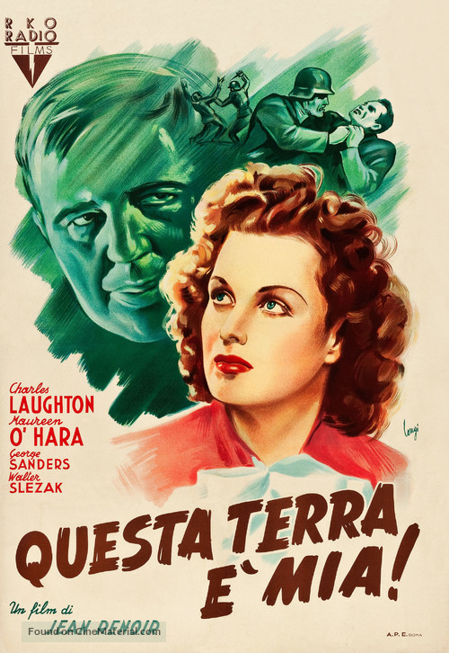 This Land Is Mine - Italian Movie Poster