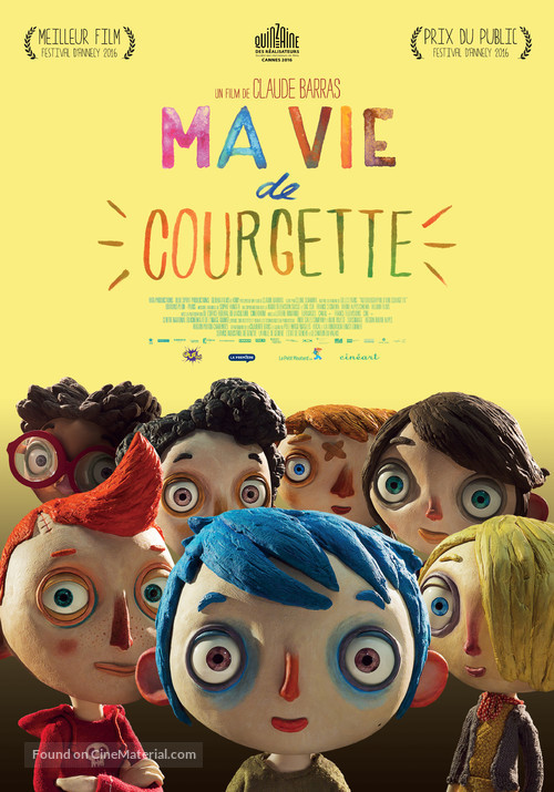 Ma vie de courgette - Belgian Movie Poster