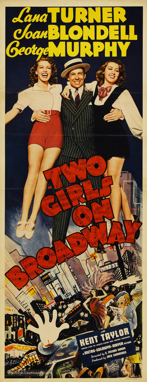 Two Girls on Broadway - Movie Poster