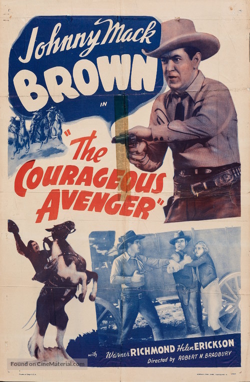 The Courageous Avenger - Re-release movie poster