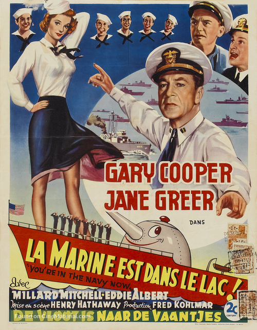 You&#039;re in the Navy Now - Belgian Movie Poster