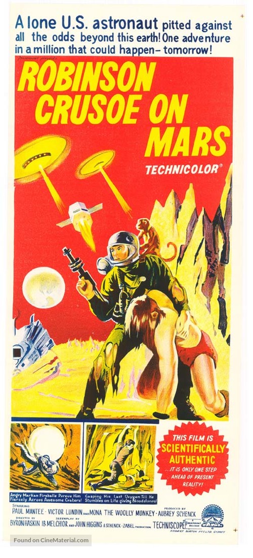 Robinson Crusoe on Mars - Australian Movie Poster