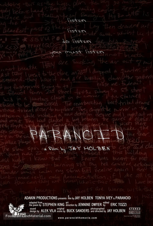 Paranoid - Movie Poster