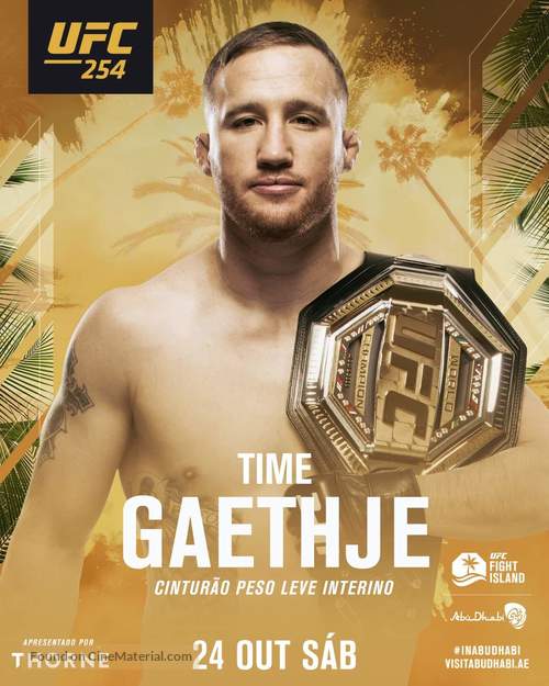 UFC 254: Khabib vs Gaethje - Brazilian Movie Poster