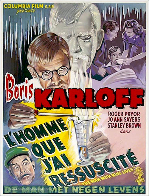 The Man with Nine Lives - Belgian Movie Poster