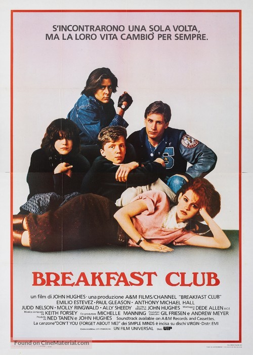 The Breakfast Club - Italian Movie Poster