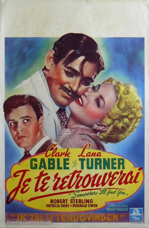 Somewhere I&#039;ll Find You - Belgian Movie Poster