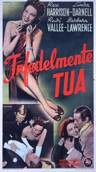 Unfaithfully Yours - Italian Movie Poster