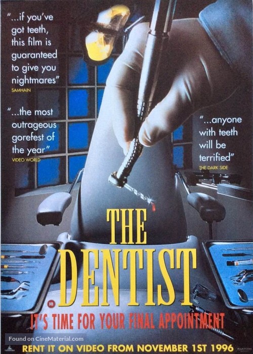 The Dentist - British Video release movie poster