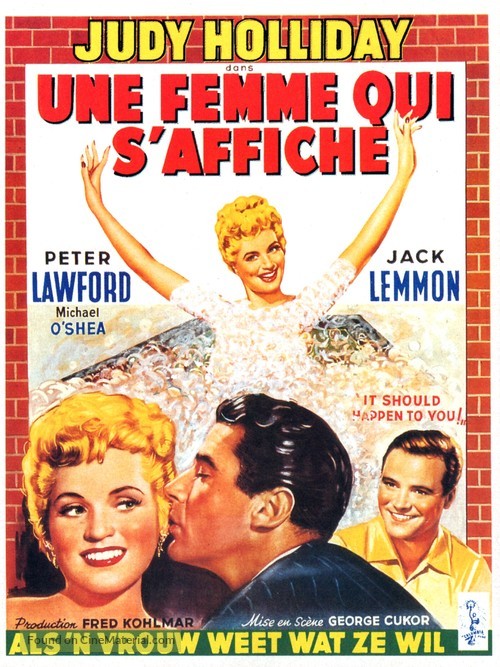 It Should Happen to You - Belgian Movie Poster