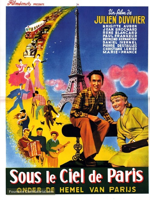 Sous le ciel de Paris - Belgian Movie Poster