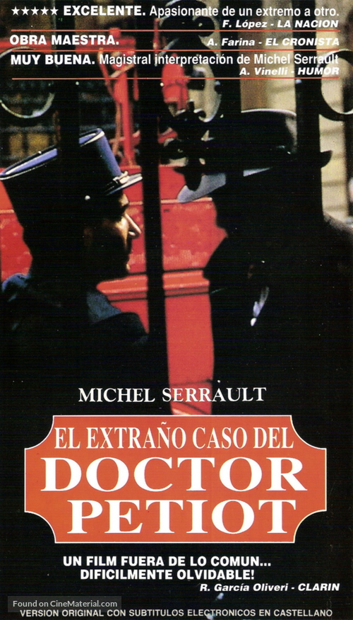Docteur Petiot - Argentinian VHS movie cover