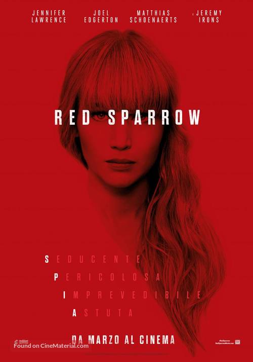 Red Sparrow - Italian Movie Poster