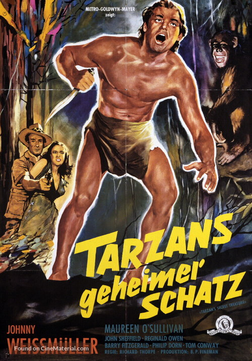 Tarzan&#039;s Secret Treasure - German Movie Poster