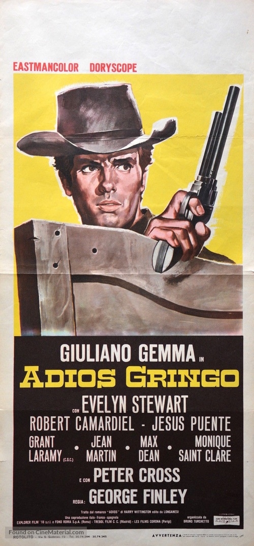 Adi&oacute;s gringo - Italian Movie Poster