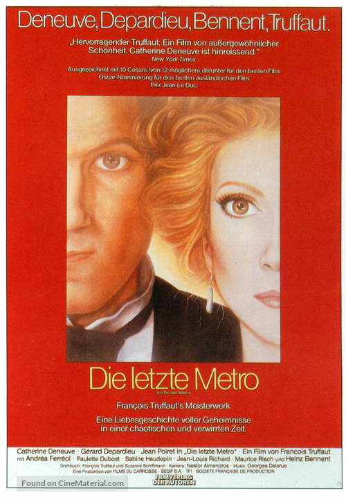 Le dernier m&eacute;tro - German Movie Poster