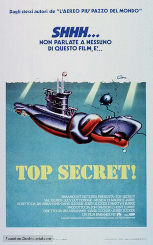 Top Secret - Italian Theatrical movie poster