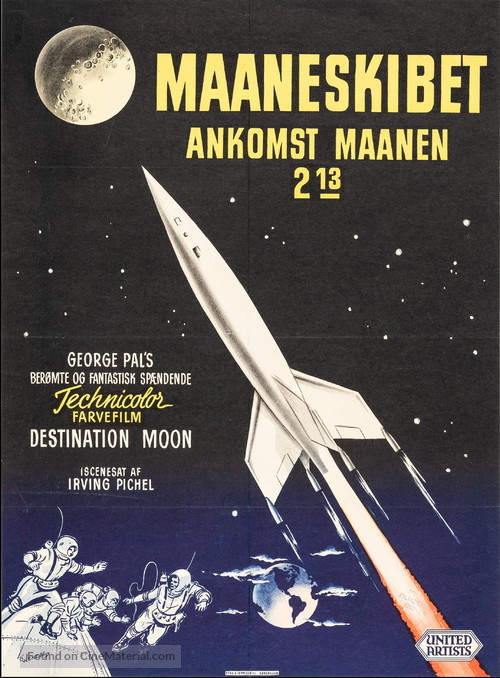 Destination Moon - Danish Movie Poster