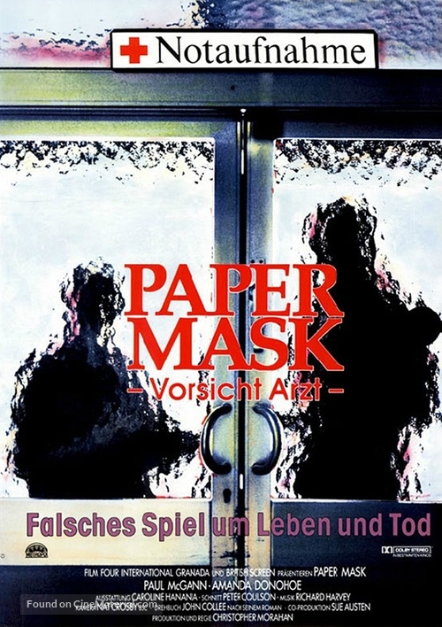 Paper Mask - German Movie Poster