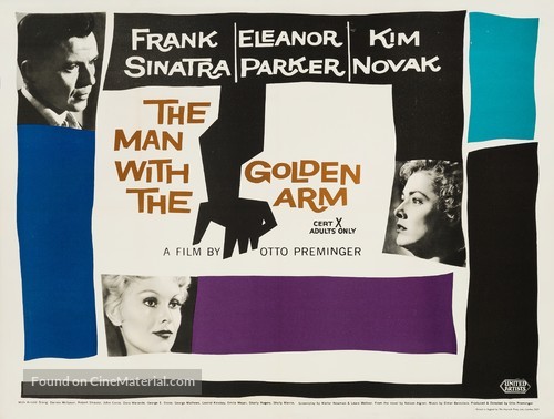 The Man with the Golden Arm - British Movie Poster