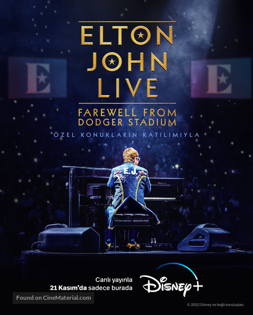 Elton John Live: Farewell from Dodger Stadium - Turkish Movie Poster