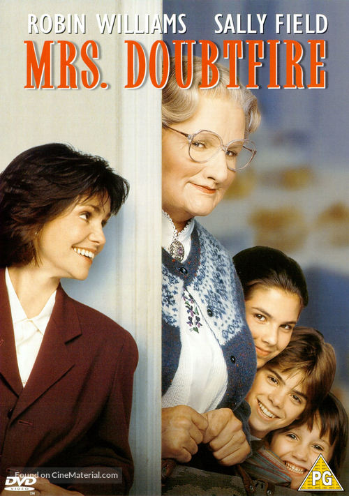 Mrs. Doubtfire - British DVD movie cover