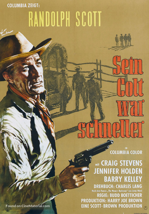 Buchanan Rides Alone - German Movie Poster