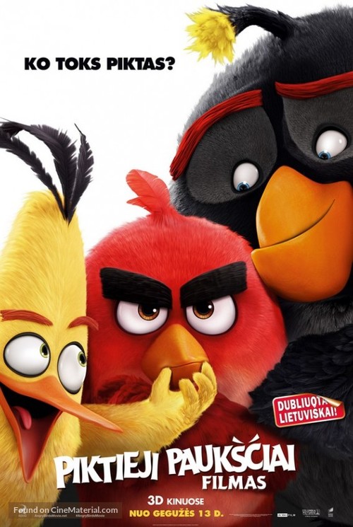 The Angry Birds Movie - Lithuanian Movie Poster