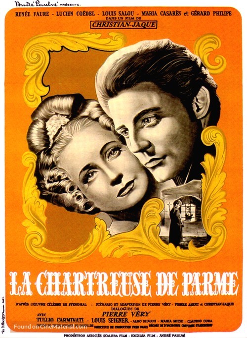 La Chartreuse de Parme - French Movie Poster