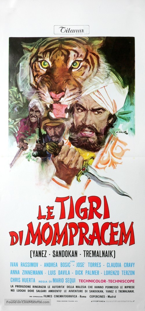 Le tigri di Mompracem - Italian Movie Poster