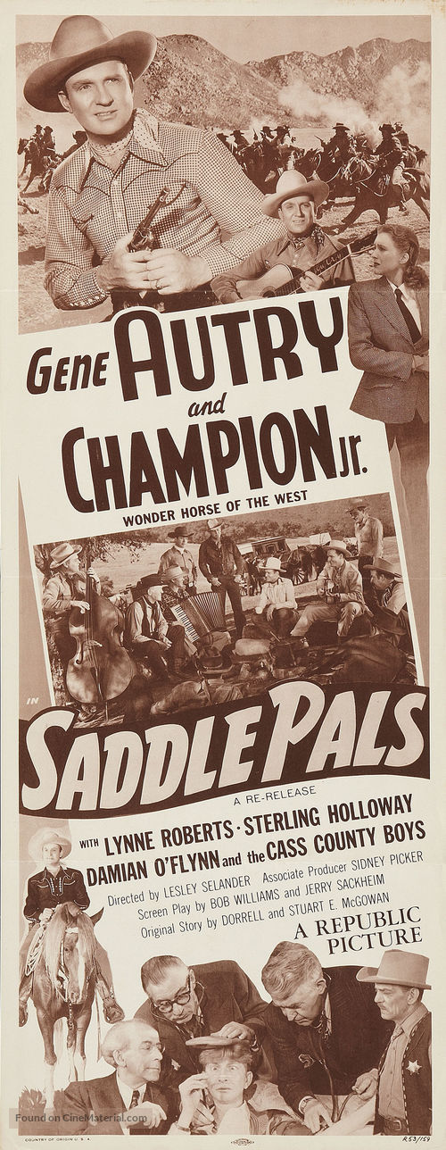 Saddle Pals - Re-release movie poster