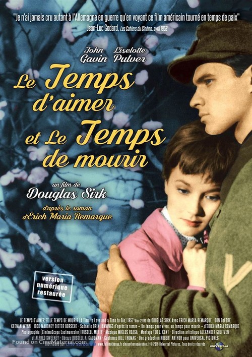 A Time to Love and a Time to Die - French Re-release movie poster