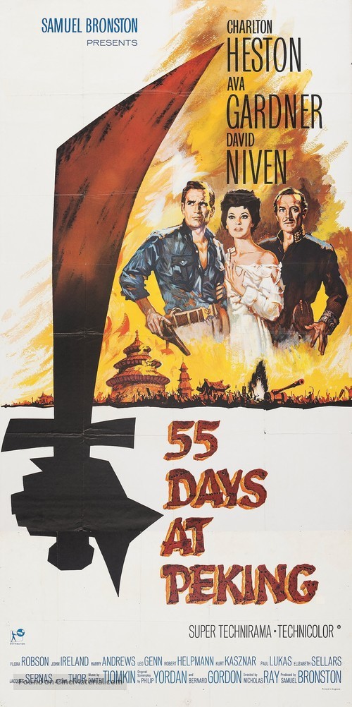 55 Days at Peking - British Movie Poster