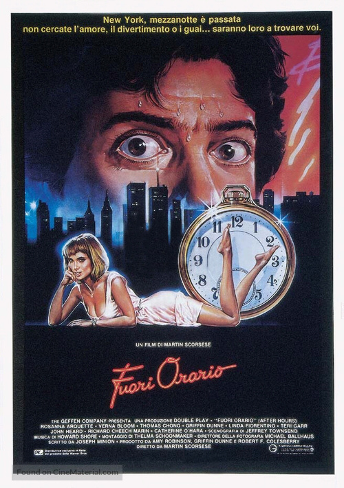 After Hours - Italian Theatrical movie poster