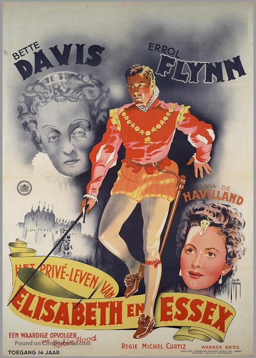 The Private Lives of Elizabeth and Essex - Dutch Movie Poster