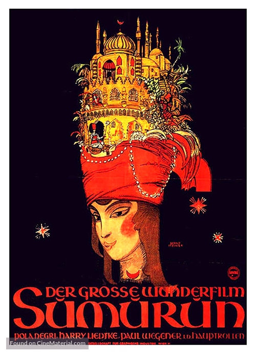 Sumurun - German Movie Poster