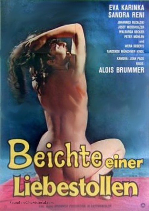 Beichte einer Liebestollen - German Movie Poster