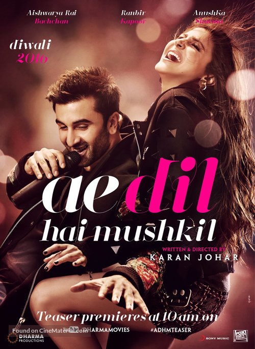 Ae Dil Hai Mushkil - Indian Movie Poster
