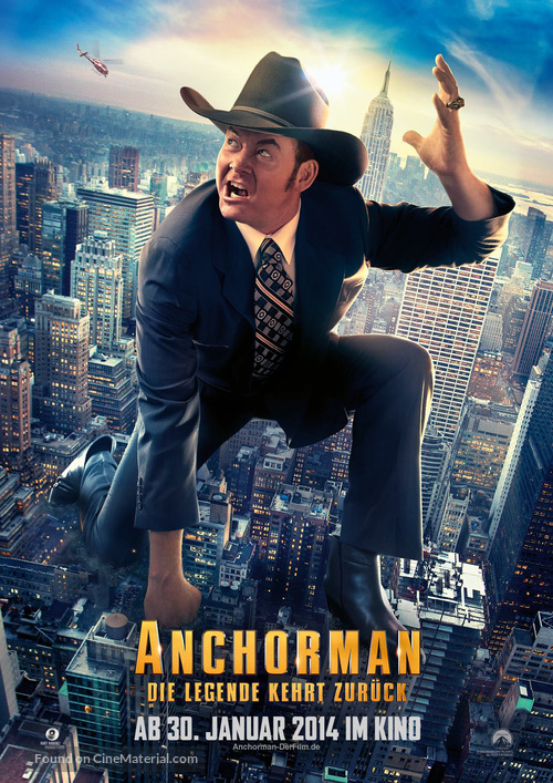 Anchorman 2: The Legend Continues - German Movie Poster