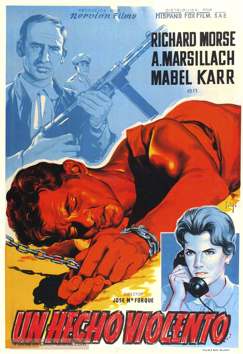 Un hecho violento - Spanish Movie Poster