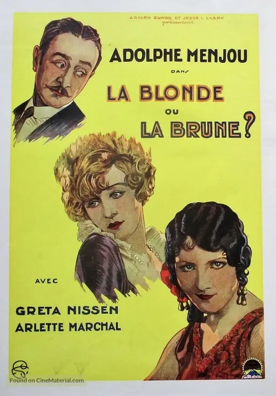 Blonde or Brunette - French Movie Poster