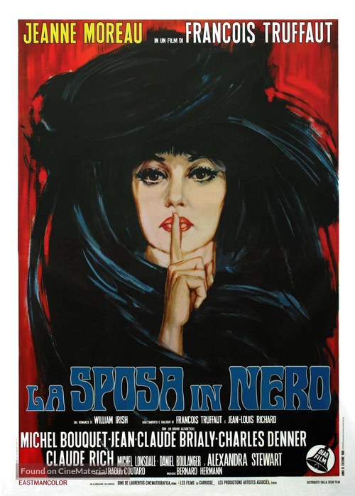 La mari&eacute;e &eacute;tait en noir - Italian Theatrical movie poster