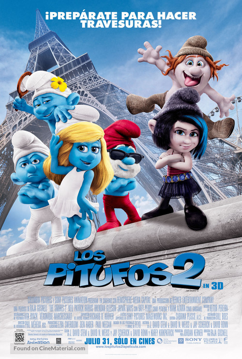 The Smurfs 2 - Colombian Movie Poster