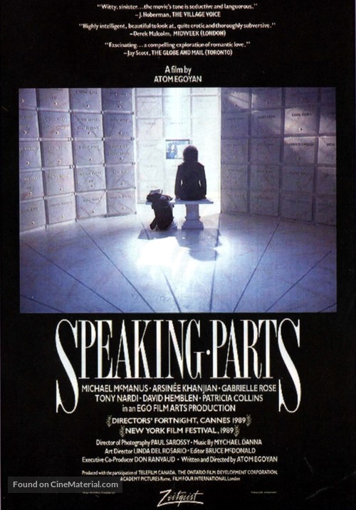 Speaking Parts - Canadian Movie Cover