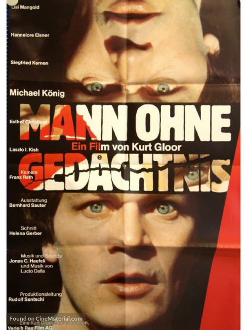 Mann ohne Ged&auml;chtnis - Swiss Movie Poster